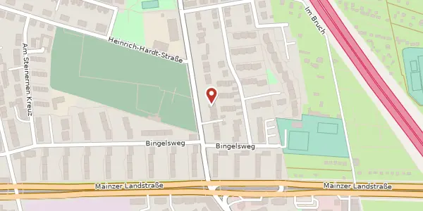 Karte der Umgebung von Waldschulstr. 88 a, 65933 Frankfurt