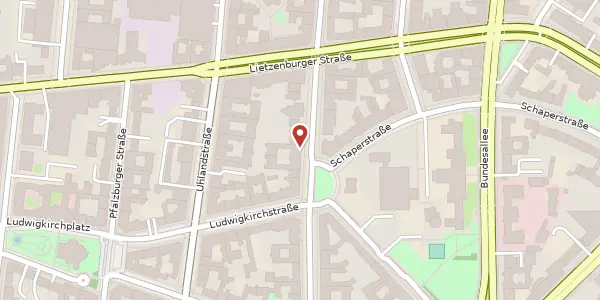 Karte der Umgebung von Fasanenstraße 37, 10719 Berlin