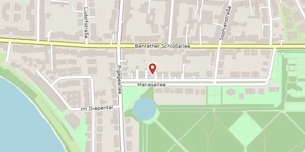 Karte der Umgebung von Meliesallee 36, 40597 Düsseldorf