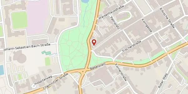 Karte der Umgebung von Petersstraße 48, 09599 Freiberg