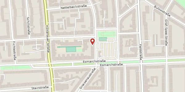 Karte der Umgebung von Blücherplatz 4, 24105 Kiel
