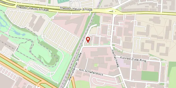Karte der Umgebung von Hermsheimer Straße 3, 68163 Mannheim
