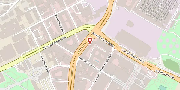 Karte der Umgebung von Friedrichstraße 5, 70174 Stuttgart