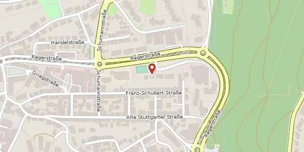 Karte der Umgebung von Regerstraße 46, 70195 Stuttgart