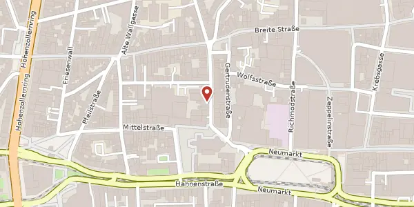 Karte der Umgebung von Apostelnstraße 9, 50667 Köln