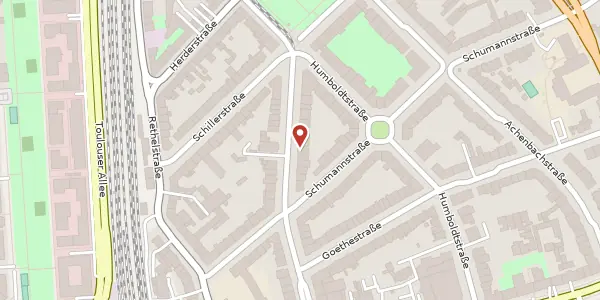 Karte der Umgebung von Uhlandstr. 33, 40237 Düsseldorf