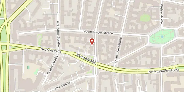Karte der Umgebung von Bamberger Straße 9, 10777 Berlin