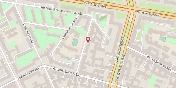 Karte der Umgebung von Kadiner Straße 20, 10243 Berlin
