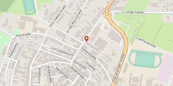 Karte der Umgebung von Dammstraße 7 a, 14641 Nauen