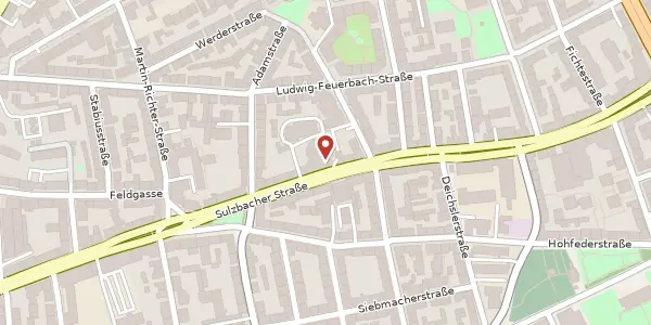 Karte der Umgebung von Sulzbacher Str. 81, 90489 Nürnberg