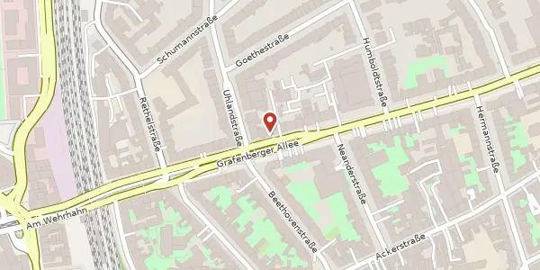 Karte der Umgebung von Grafenberger Allee 72, 40237 Düsseldorf