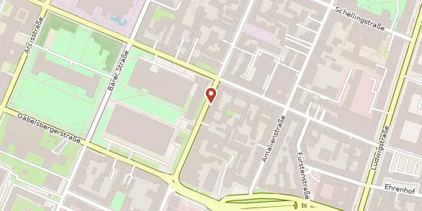 Karte der Umgebung von Türkenstr. 30, 80333 München