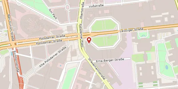 Karte der Umgebung von Leipziger Platz 1, 10117 Berlin