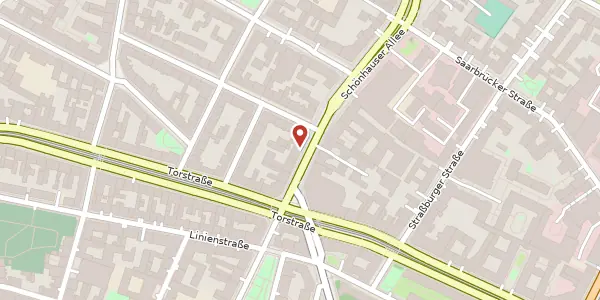 Karte der Umgebung von Schönhauser Allee 185, 10119 Berlin