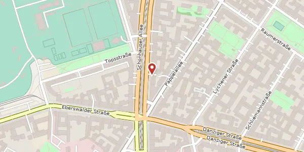 Karte der Umgebung von Schönhauser Allee 48, 10437 Berlin