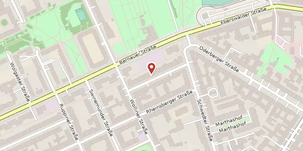Karte der Umgebung von Kremmener Straße 5, 10435 Berlin