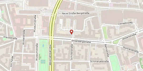 Karte der Umgebung von Schillerstraße 35, 22767 Hamburg