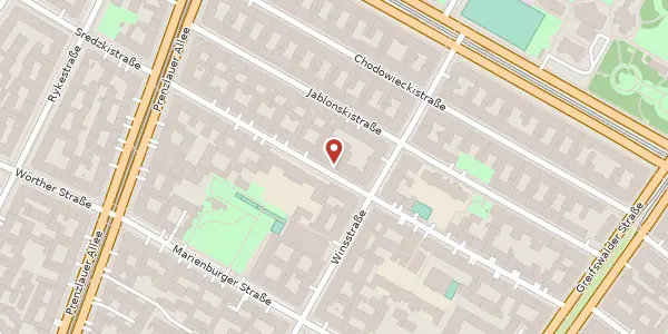 Karte der Umgebung von Christburger Straße 39, 10405 Berlin