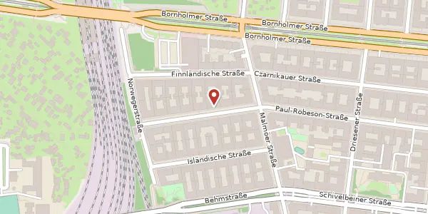 Karte der Umgebung von Ückermünder Straße 3, 10439 Berlin