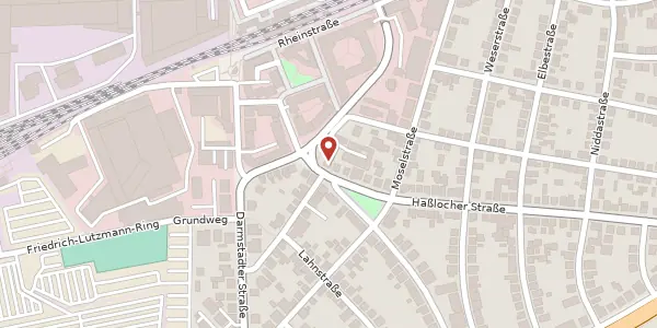 Karte der Umgebung von Haßlocher Str. 18, 65428 Rüsselsheim