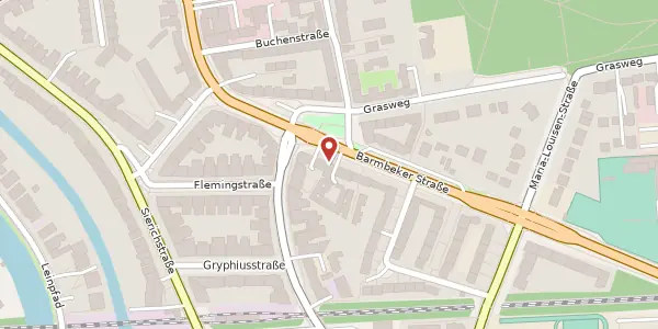 Karte der Umgebung von Barmbeker Straße 165, 22299 Hamburg