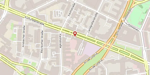 Karte der Umgebung von Kurfürstenstraße 114, 10787 Berlin