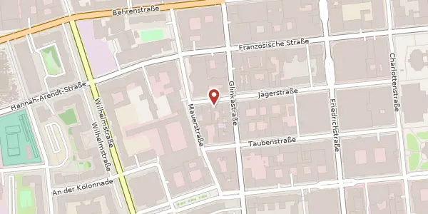 Karte der Umgebung von Jägerstraße 4, 10117 Berlin