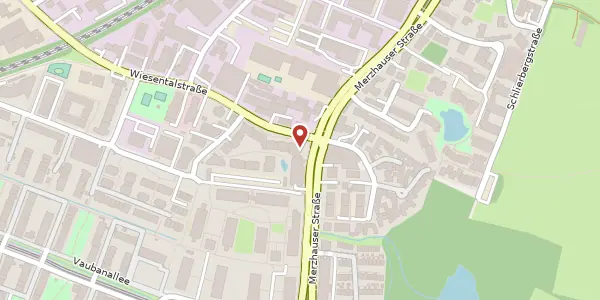 Karte der Umgebung von Merzhauser Straße 144, 79100 Freiburg im Breisgau