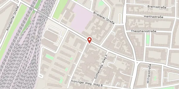 Karte der Umgebung von Gottesweg 83, 50969 Köln