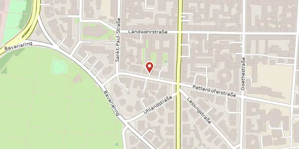 Karte der Umgebung von Pettenkoferstr. 38, 80336 München