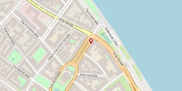 Karte der Umgebung von Kaiserstraße 96, 55116 Mainz