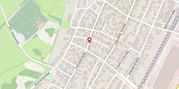 Karte der Umgebung von Hauptstraße 32, 76448 Durmersheim