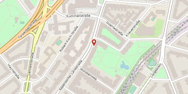 Karte der Umgebung von Eppendorfer Landstraße 62, 20249 Hamburg