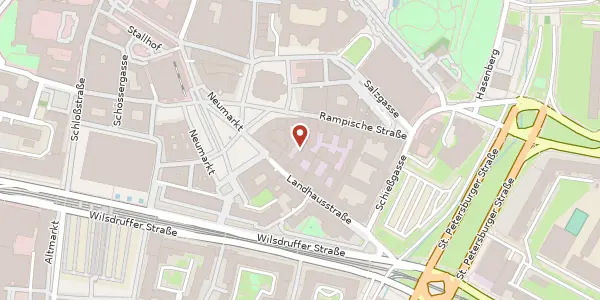 Karte der Umgebung von Landhausstraße 3 b, 01067 Dresden