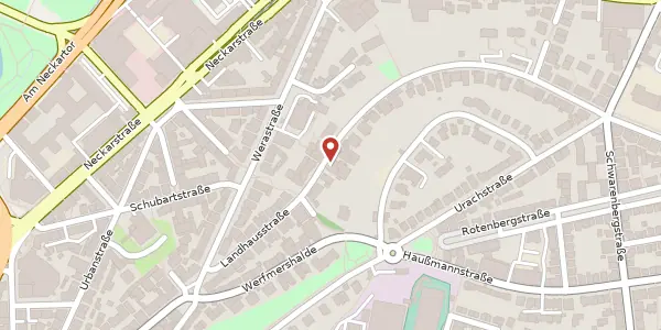 Karte der Umgebung von Landhausstraße 68, 70190 Stuttgart
