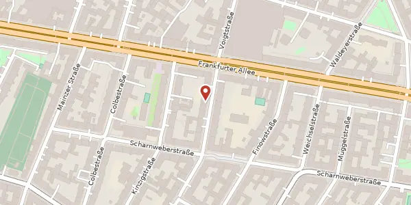 Karte der Umgebung von Jungstraße 4, 10247 Berlin