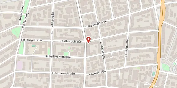 Karte der Umgebung von Wielandstr. 61, 60318 Frankfurt