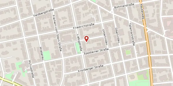 Karte der Umgebung von Altkönigstr. 13, 60323 Frankfurt