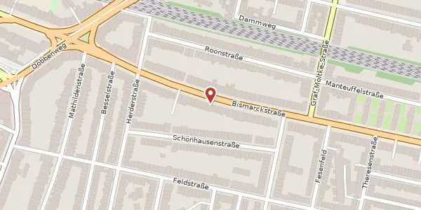 Karte der Umgebung von Bismarckstr. 55, 28203 Bremen