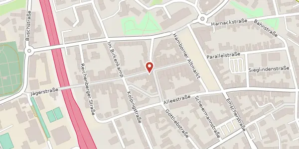 Karte der Umgebung von Jägerstr. 62A, 47166 Duisburg