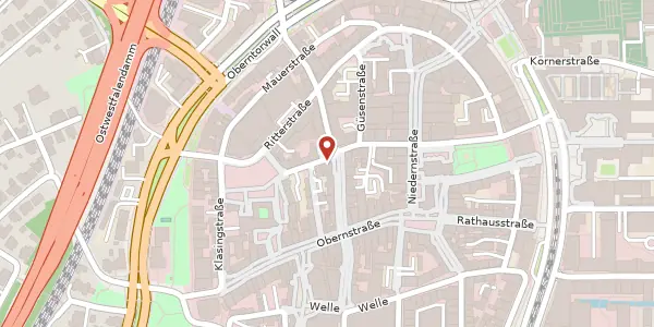 Karte der Umgebung von Hagenbruchstr. 13, 33602 Bielefeld
