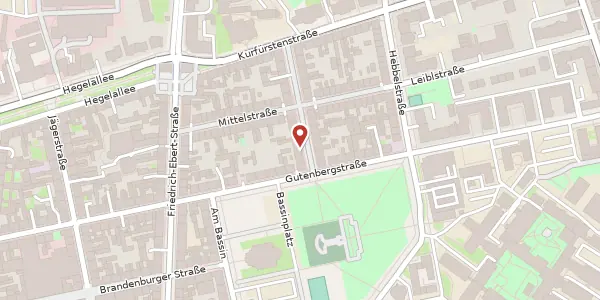 Karte der Umgebung von Benkertstraße 10, 14467 Potsdam