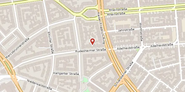 Karte der Umgebung von Rüdesheimer Str. 5, 65197 Wiesbaden