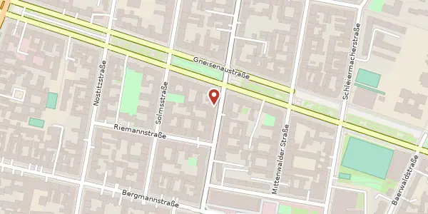 Karte der Umgebung von Zossenerstr. 16, 10961 Berlin