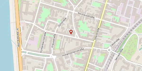 Karte der Umgebung von Saarbrücker Straße 14, 54290 Trier