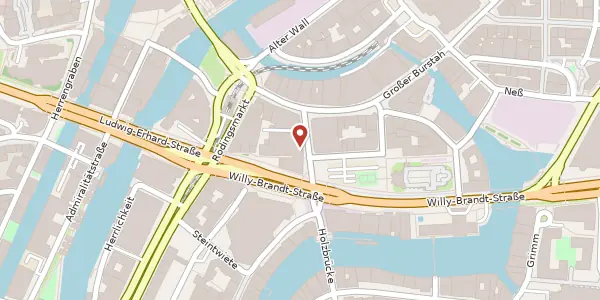 Karte der Umgebung von Kleiner Burstah 12, 20457 Hamburg