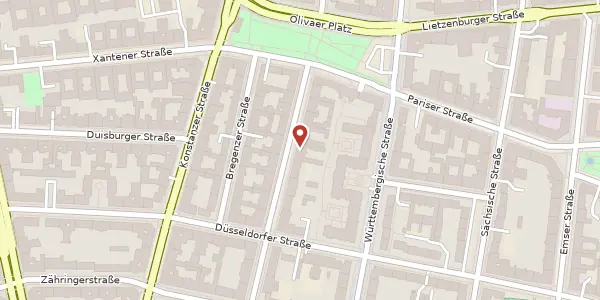 Karte der Umgebung von Bayerische Straße 30, 10707 Berlin