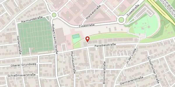 Karte der Umgebung von Paradiesstraße 136 e, 70563 Stuttgart