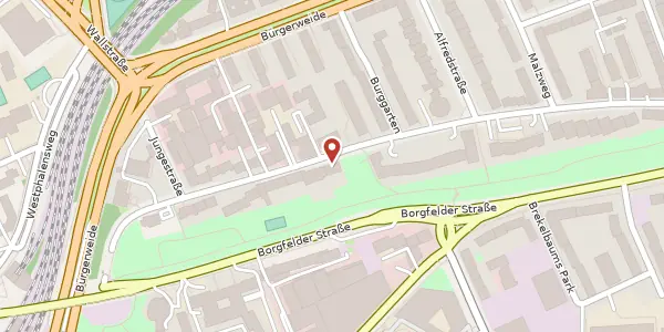 Karte der Umgebung von Klaus-Groth-Straße 42, 20535 Hamburg