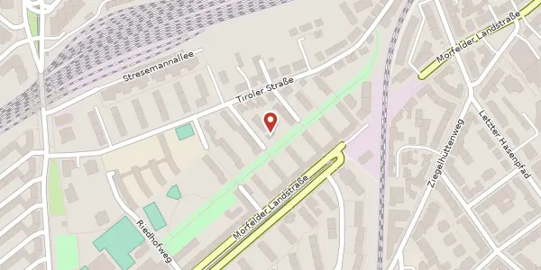 Karte der Umgebung von Tiroler Straße 65, 60596 Frankfurt